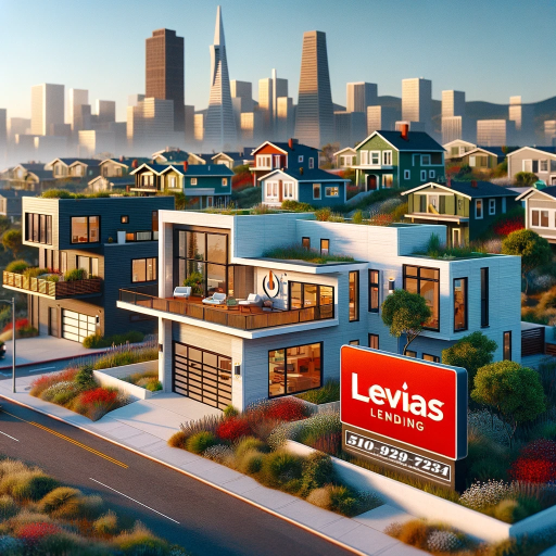Modern Houses with Levias Lending Sign